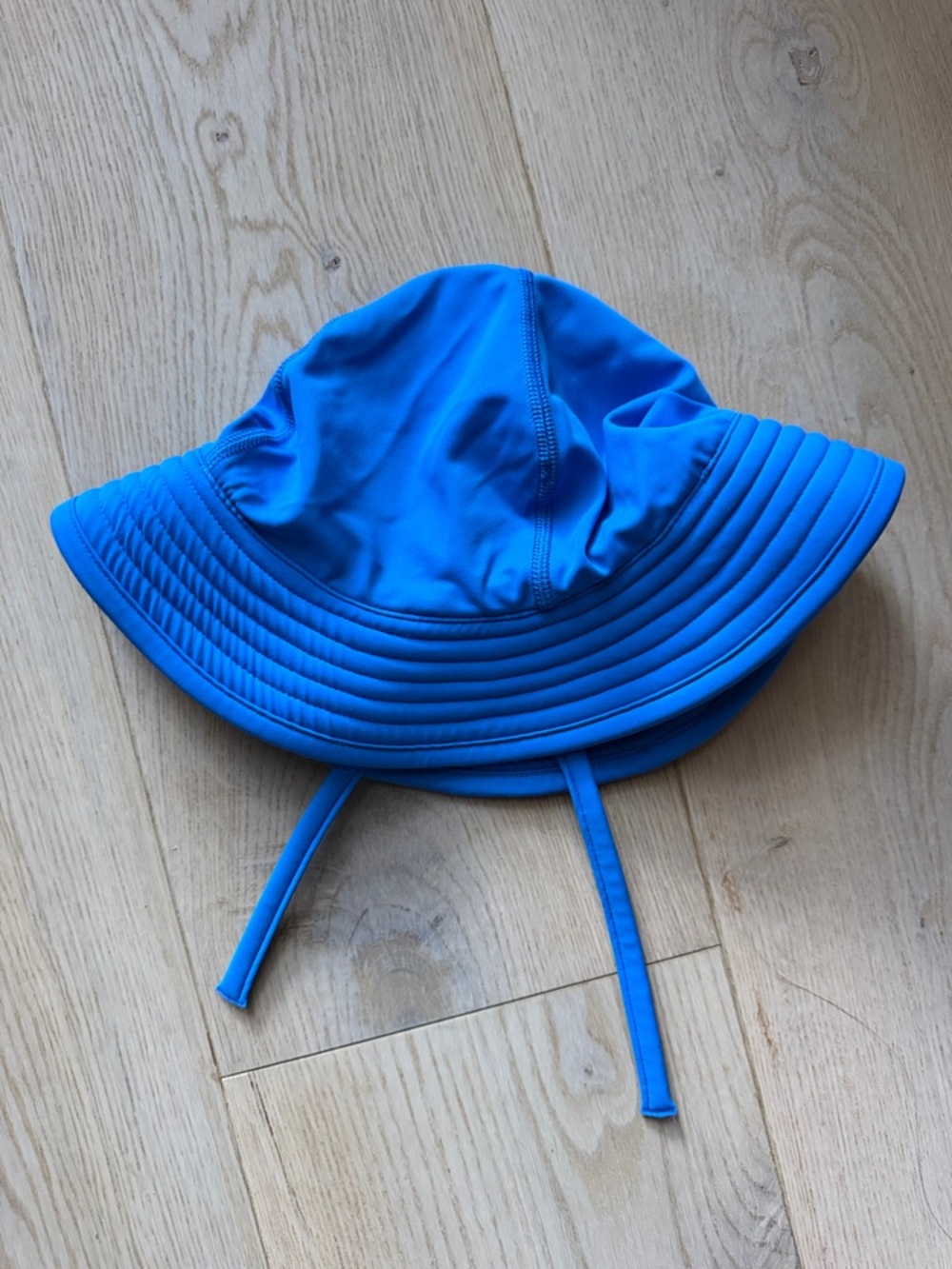Hanna Anderson Blue Baby Swim Bucket Hat with Chin Straps